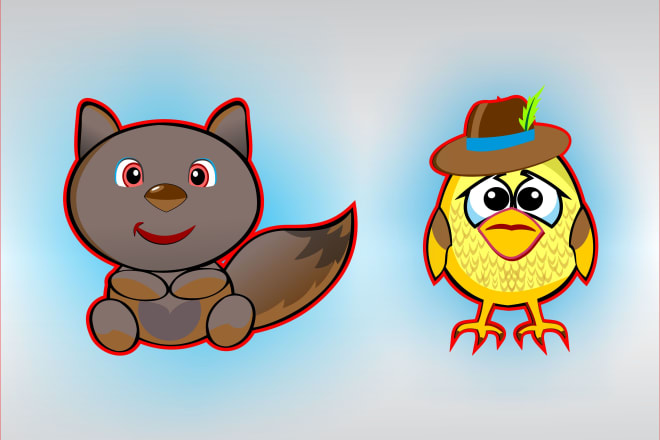 I will design cute pet and animal cartoon characters