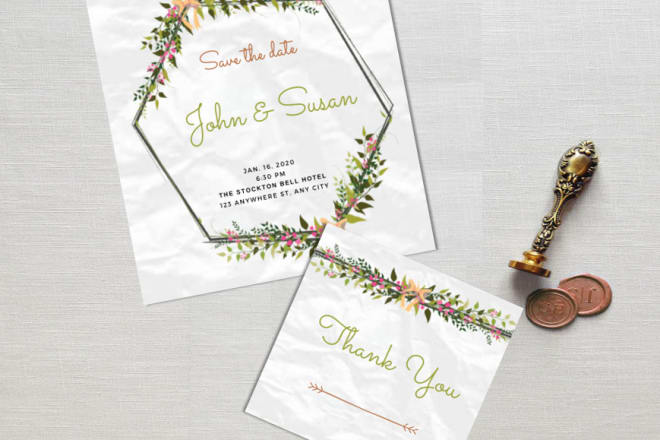 I will design elegant wedding invitations