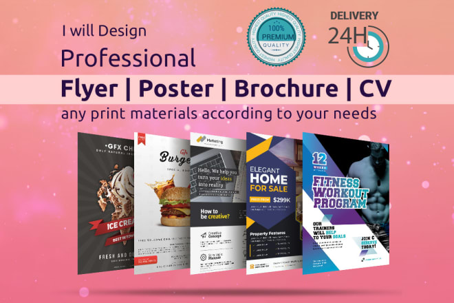 I will design exclusive flyer, leaflet or brochure within 24 hours