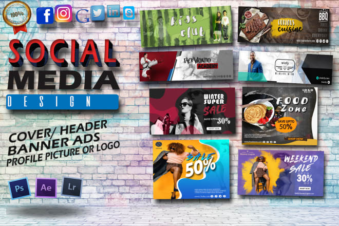 I will design facebook, instagram and google banner ads and cover