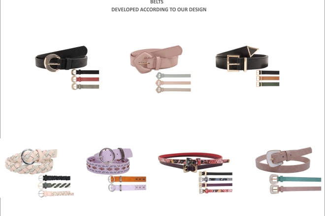 I will design fashion belts and accessories