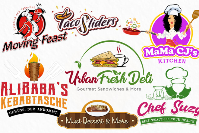 I will design food logo restaurant or fastfood