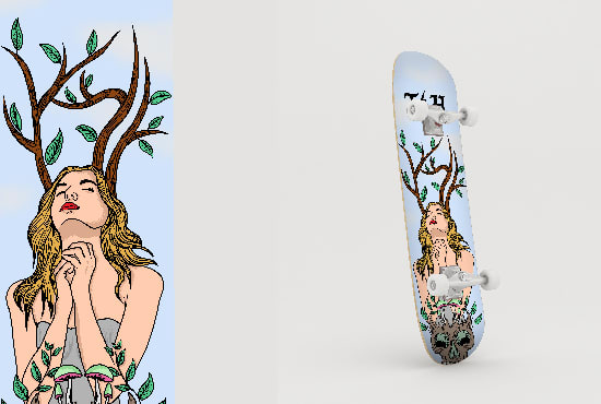 I will design for skateboard deck