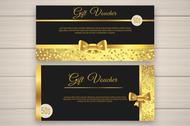 I will design gift voucher or gift certificate within 24 hours