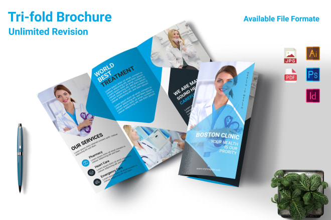 I will design medical corporate business brochure flyers catalog poster