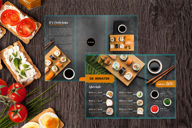 I will design menu board,digital menu,restaurant and food flyer