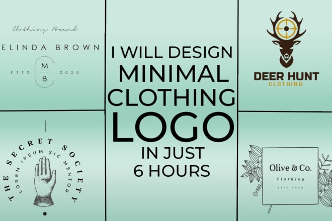 I will design minimal clothing logo within 6 hours