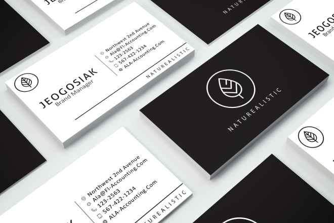 I will design minimalist business card