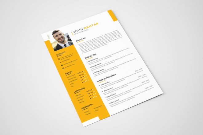 I will design modern professional resume and cover letter template