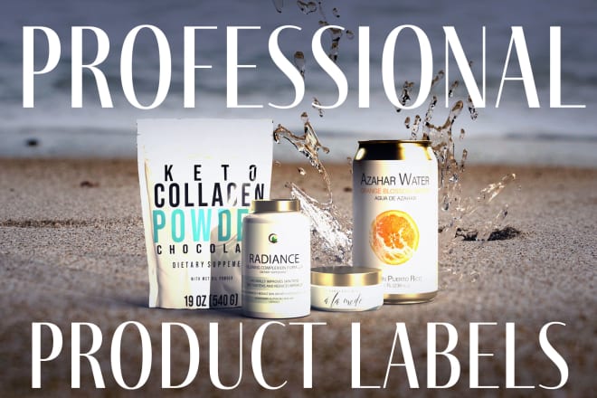 I will design professional, minimalist product labels