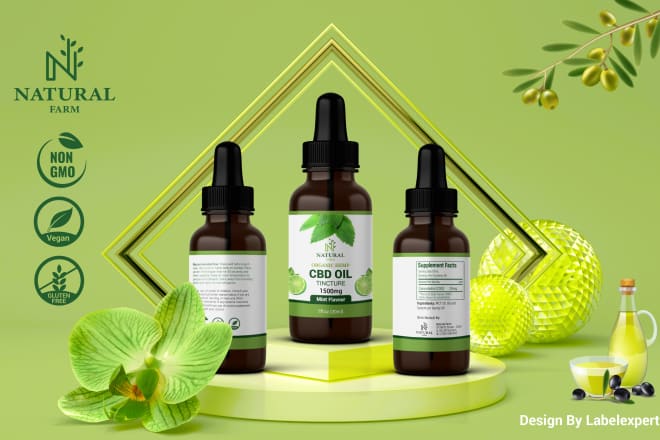 I will design professional product label, packaging with cbd hemp