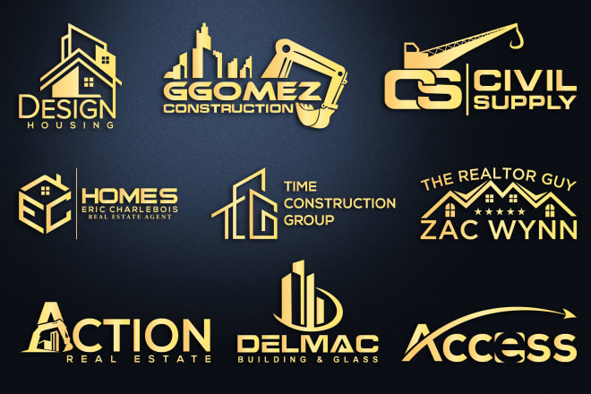I will design real estate construction remodeling excavation logo
