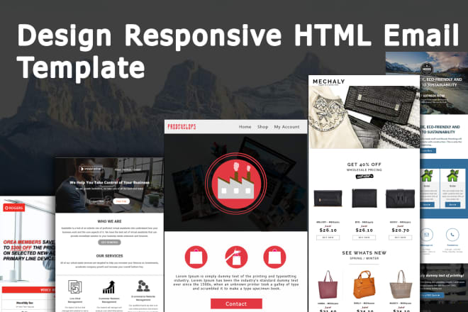 I will design responsive html email template