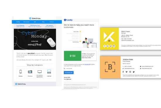 I will design responsive html email template, newsletter, mailchimp, sendgrid templates