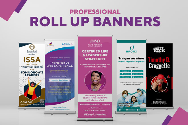 I will design roll up banner and retractable for business