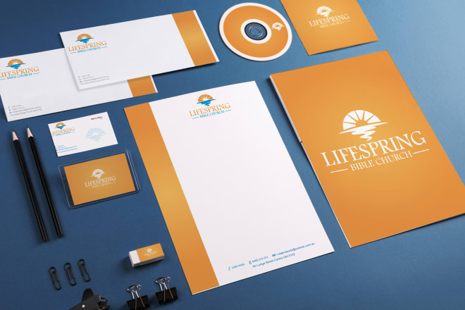 I will design stationary with business card letterhead and logo