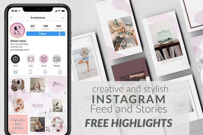 I will design the best instagram feed and stories for your brand