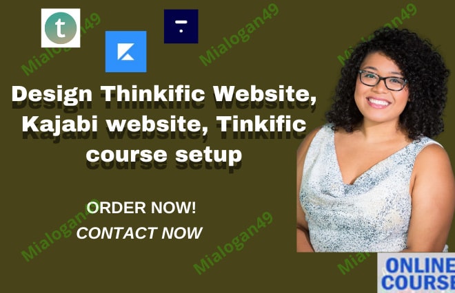 I will design thinkific website, kajabi website, thinkific course setup