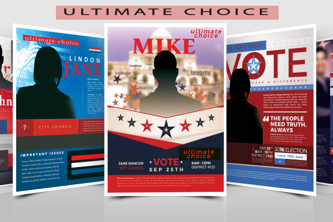 I will design ultimate political flyer, banners or poster for your election campaign