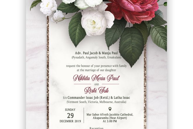 I will design wedding invitation card, save the date, birthday card