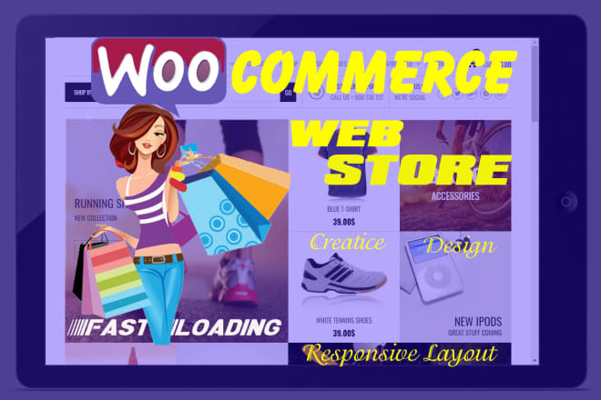 I will design wordpress ecommerce website online store woocommerce web shop webshop