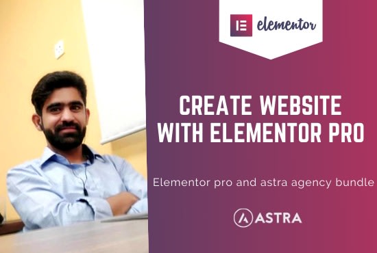 I will design wordpress website clone psd using astra and elementor pro