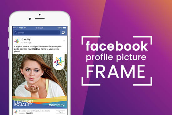 I will design your facebook profile picture frame