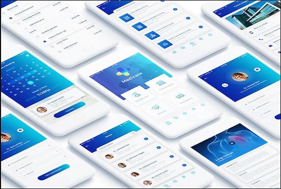 I will develop a responsive doctor app, medical app for android and ios