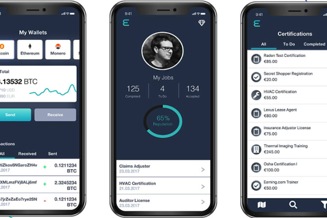 I will develop cryptocurrency wallet app, exchange website and app