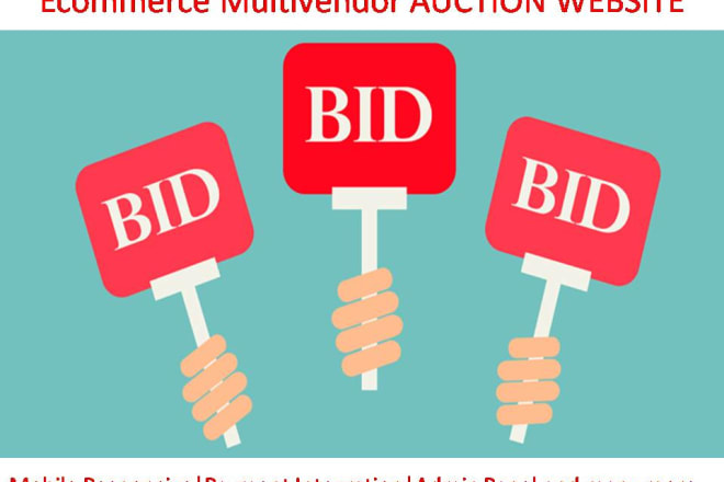 I will develop ecommerce multivendor auction website