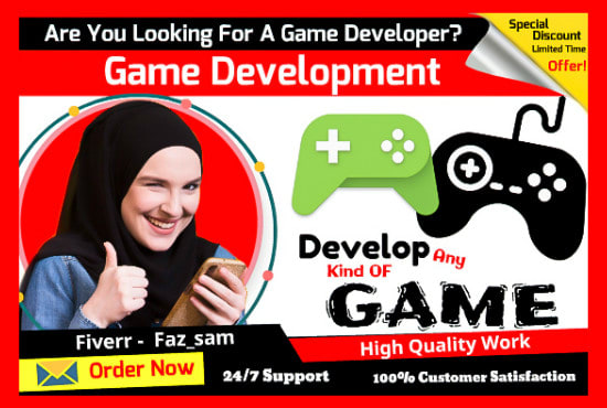 I will develop game apps 2d, 3d or virtual reality in best price