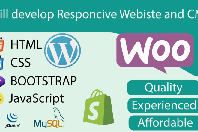 I will develop responsive wordpress website and cms