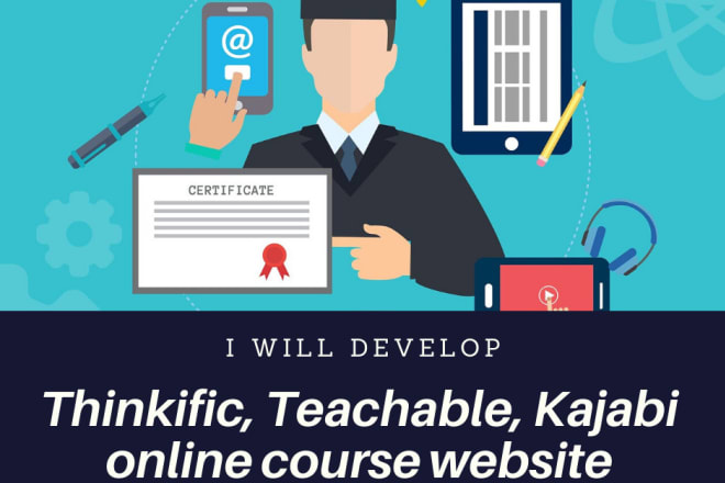 I will develop thinkific,teachable,kajabi, podia, website