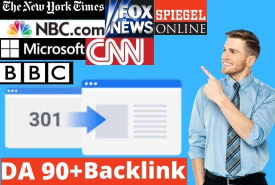 I will do 301 redirect expired domain backlinks from da 90 site