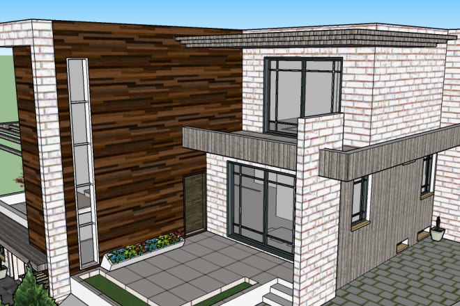 I will do 3d sketchup model and render for your home,garden,resort plan
