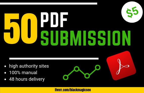 I will do 50 manual PDF submission on top document sharing sites