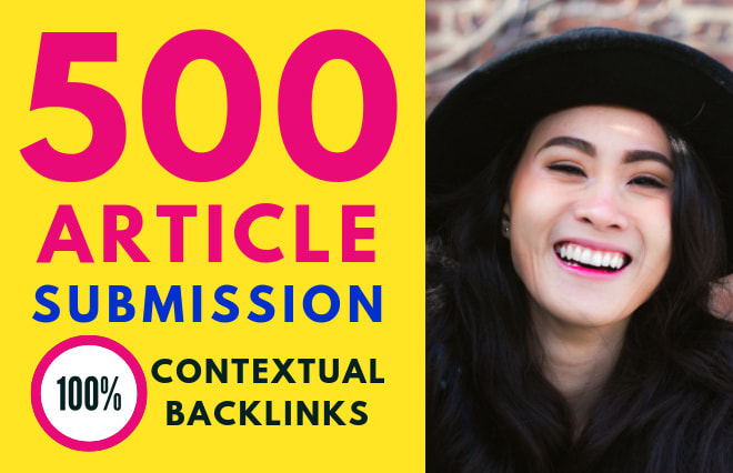I will do 500 article submission contextual backlinks for google rank