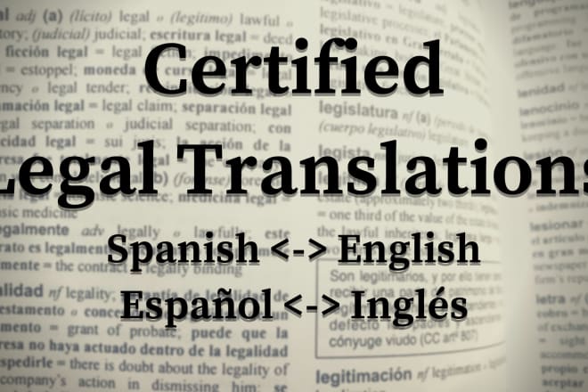 I will do a certified legal translation