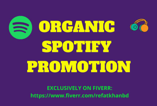 I will do best organic spotify promotion