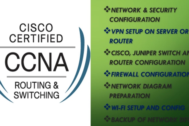I will do cisco router, switch, asa firewall, vlan, VPN server