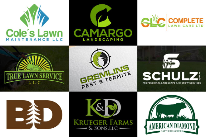 I will do create agriculture lawn care environmental landscape logo