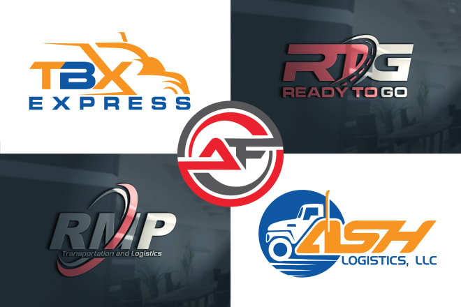 I will do creative transportation freight logistics trucking logo