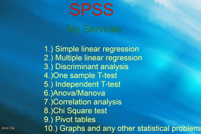 I will do data analysis through spss