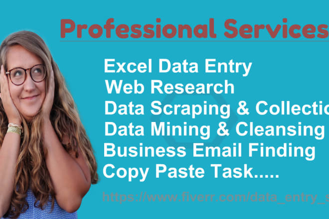 I will do data entry, copy paste, data mining, web research and excel scraping services