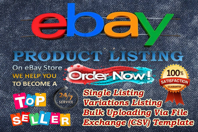 I will do effective ebay product listing using CSV file exchange