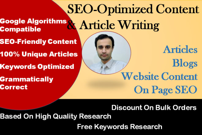 I will do fast SEO article writing, content writing and blog posts