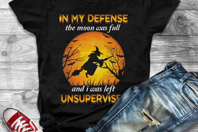 I will do halloween custom tshirt designs