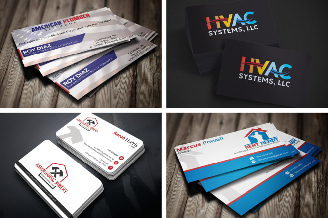 I will do handyman, plumbing, hvac business card design