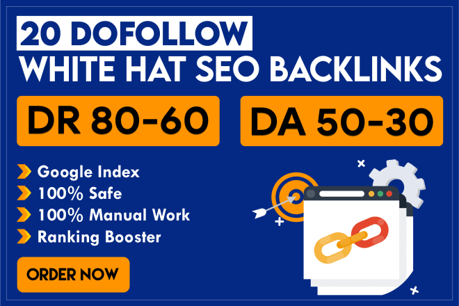 I will do high authority dr 80 SEO dofollow backlinks, link building