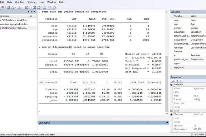 I will do high quality data analysis in stata, spss, r, gretl and excel